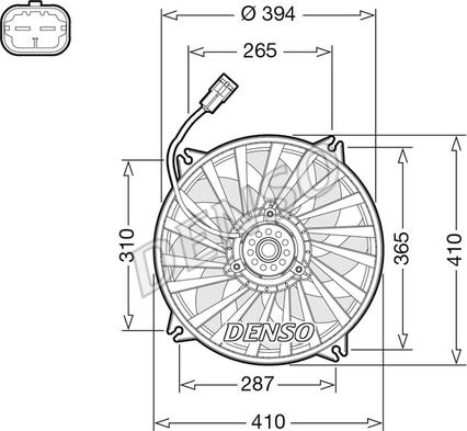 Denso DER07012 - Fan, radiator autospares.lv