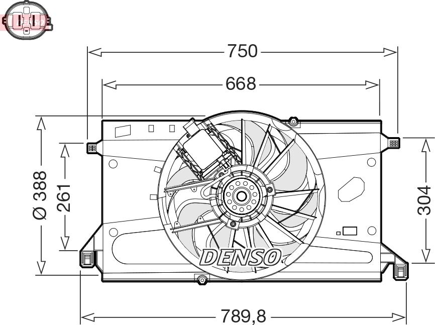 Denso DER10011 - Fan, radiator autospares.lv