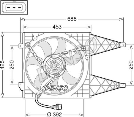 Denso DER32015 - Fan, radiator autospares.lv