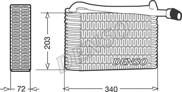 Denso DEV02004 - Evaporator, air conditioning autospares.lv
