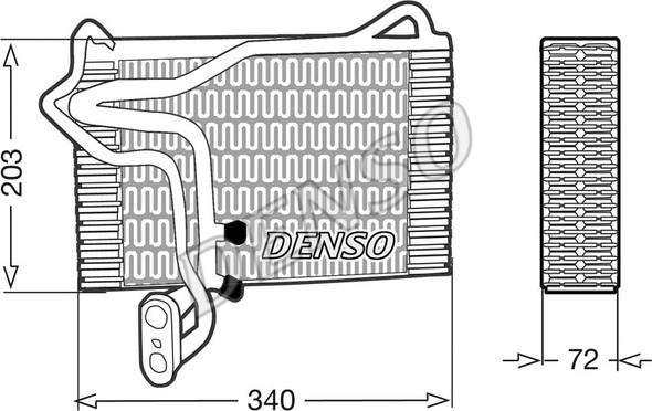 Denso DEV02001 - Evaporator, air conditioning autospares.lv