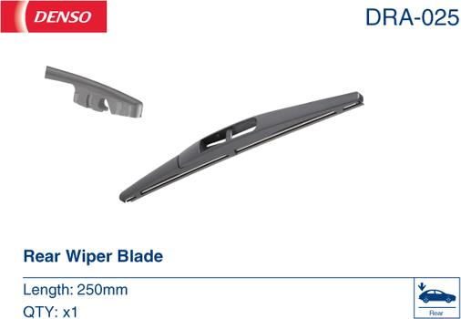 Denso DRA-025 - Wiper Blade autospares.lv