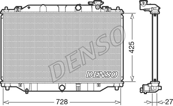 Denso DRM44040 - Radiator, engine cooling autospares.lv