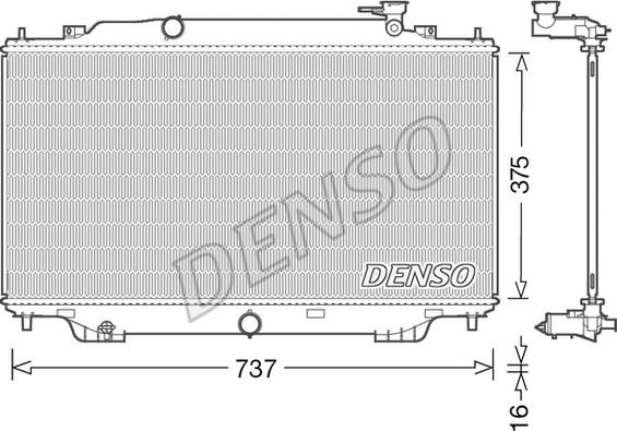 Denso DRM44042 - Radiator, engine cooling autospares.lv