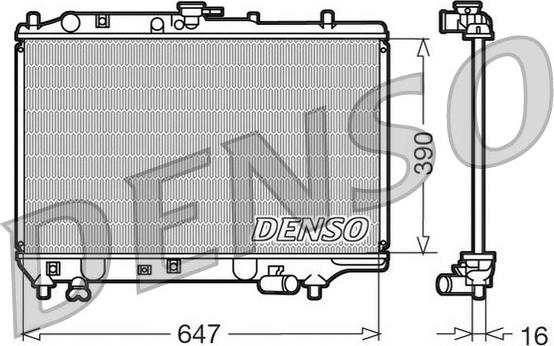 Denso DRM44006 - Radiator, engine cooling autospares.lv