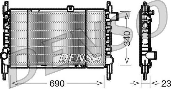 Denso DRM44003 - Radiator, engine cooling autospares.lv