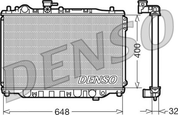 Denso DRM44007 - Radiator, engine cooling autospares.lv