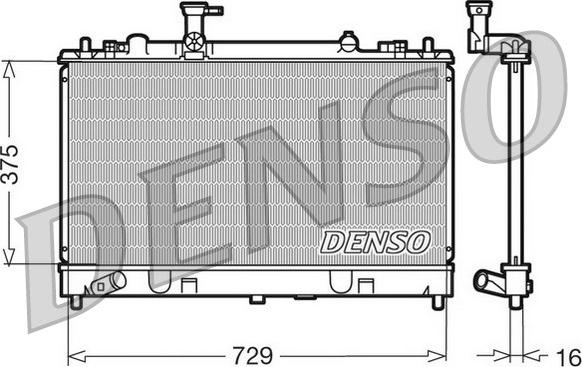 Denso DRM44011 - Radiator, engine cooling autospares.lv