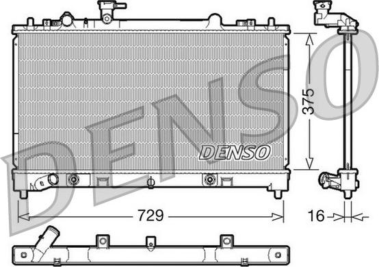 Denso DRM44022 - Radiator, engine cooling autospares.lv