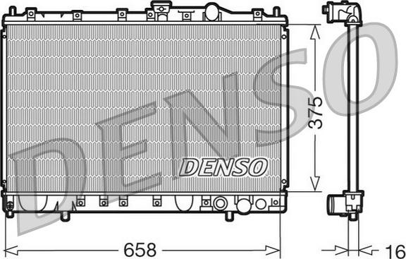 Denso DRM45002 - Radiator, engine cooling autospares.lv