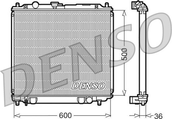 Denso DRM45014 - Radiator, engine cooling autospares.lv