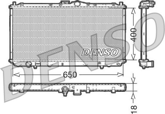 Denso DRM45010 - Radiator, engine cooling autospares.lv