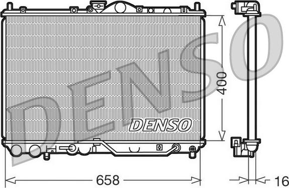 Denso DRM45011 - Radiator, engine cooling autospares.lv