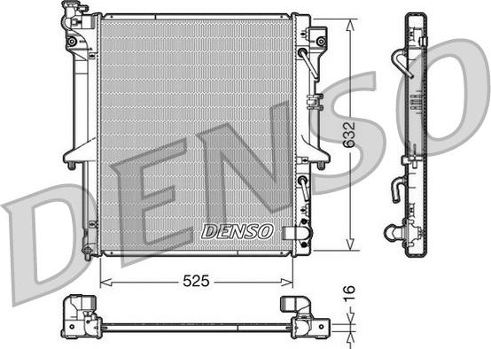 Denso DRM45018 - Radiator, engine cooling autospares.lv