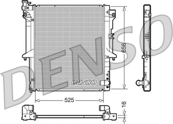 Denso DRM45017 - Radiator, engine cooling autospares.lv