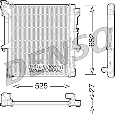 Denso DRM45034 - Radiator, engine cooling autospares.lv