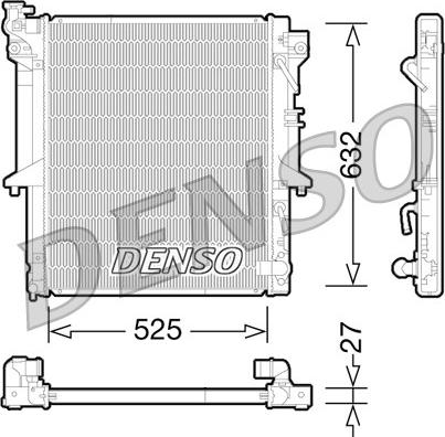 Denso DRM45035 - Radiator, engine cooling autospares.lv