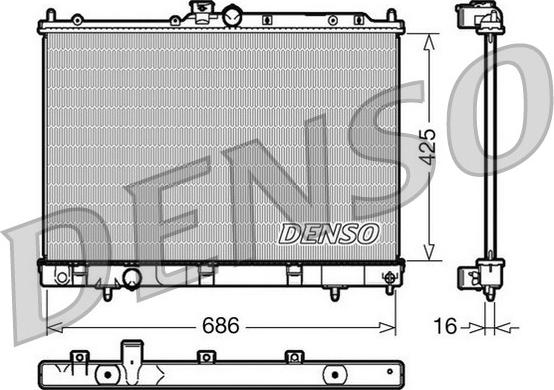 Denso DRM45031 - Radiator, engine cooling autospares.lv