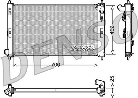 Denso DRM45032 - Radiator, engine cooling autospares.lv