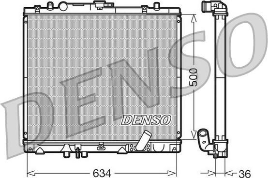 Denso DRM45020 - Radiator, engine cooling autospares.lv