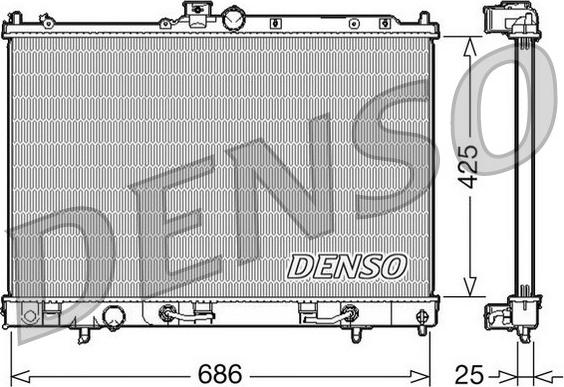 Denso DRM45027 - Radiator, engine cooling autospares.lv