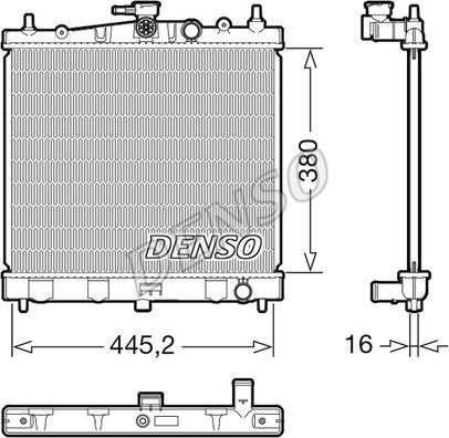 Denso DRM46067 - Radiator, engine cooling autospares.lv