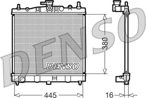 Denso DRM46002 - Radiator, engine cooling autospares.lv