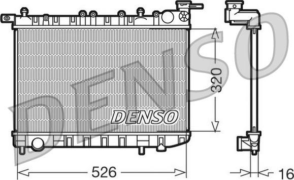 Denso DRM46015 - Radiator, engine cooling autospares.lv