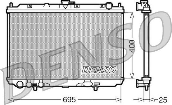 Denso DRM46016 - Radiator, engine cooling autospares.lv