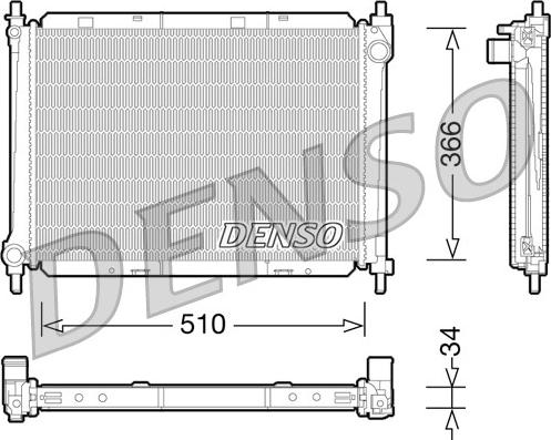 Denso DRM46037 - Radiator, engine cooling autospares.lv