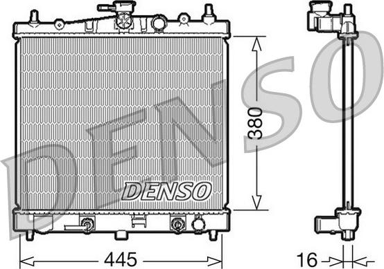 Denso DRM46021 - Radiator, engine cooling autospares.lv