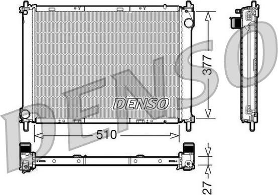 Denso DRM46022 - Radiator, engine cooling autospares.lv