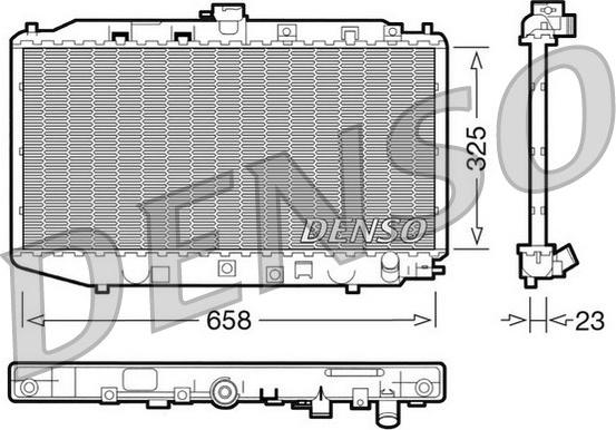 Denso DRM40002 - Radiator, engine cooling autospares.lv