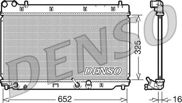 Denso DRM40014 - Radiator, engine cooling autospares.lv