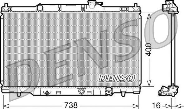 Denso DRM40011 - Radiator, engine cooling autospares.lv