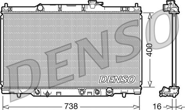 Denso DRM40012 - Radiator, engine cooling autospares.lv