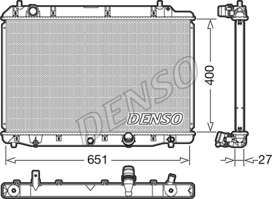 Denso DRM40036 - Radiator, engine cooling autospares.lv