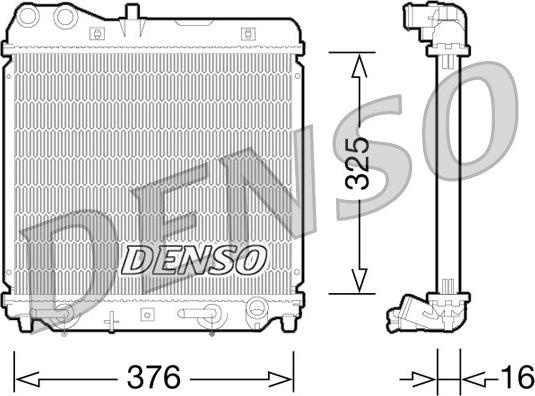 Denso DRM40026 - Radiator, engine cooling autospares.lv