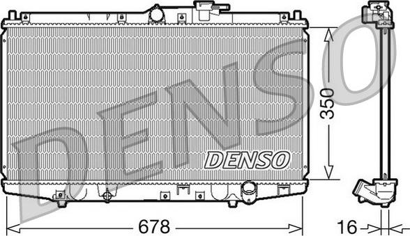 Denso DRM40021 - Radiator, engine cooling autospares.lv