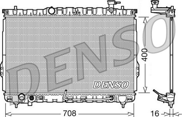Denso DRM41002 - Radiator, engine cooling autospares.lv