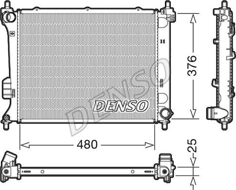 Denso DRM41011 - Radiator, engine cooling autospares.lv