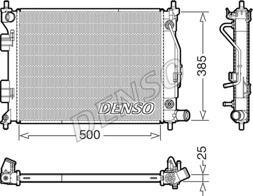 Denso DRM41033 - Radiator, engine cooling autospares.lv