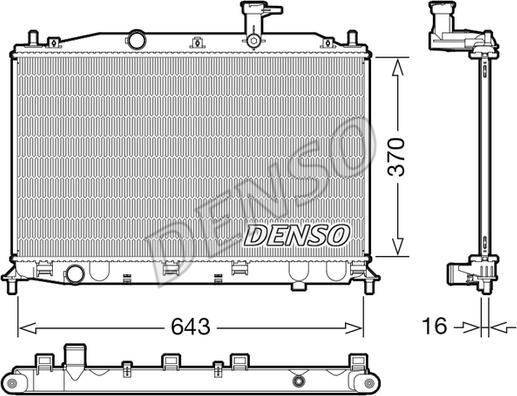 Denso DRM41026 - Radiator, engine cooling autospares.lv