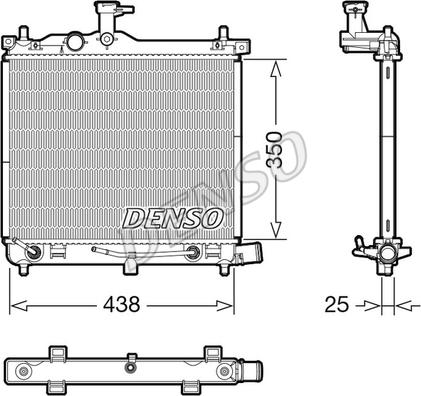 Denso DRM41023 - Radiator, engine cooling autospares.lv