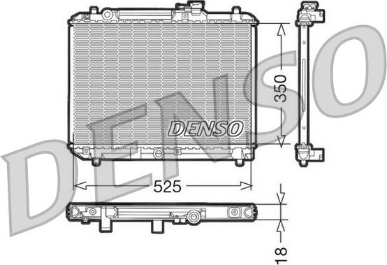 Denso DRM47001 - Radiator, engine cooling autospares.lv
