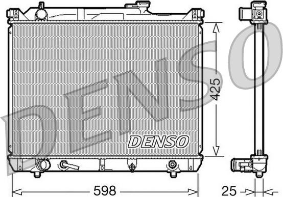 Denso DRM47021 - Radiator, engine cooling autospares.lv