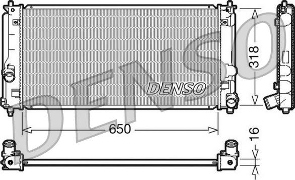 Denso DRM50044 - Radiator, engine cooling autospares.lv