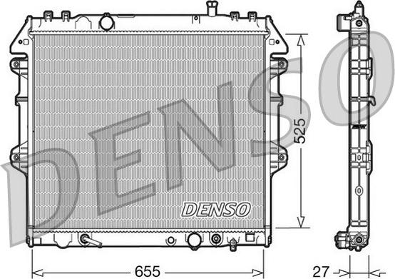Denso DRM50045 - Radiator, engine cooling autospares.lv