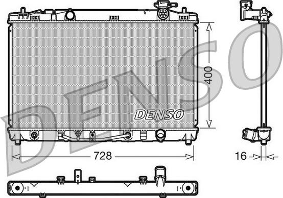 Denso DRM50041 - Radiator, engine cooling autospares.lv