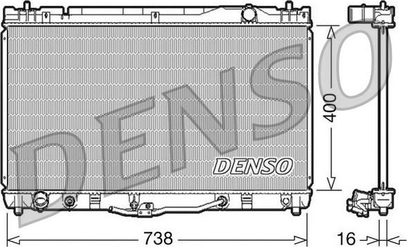 Denso DRM50043 - Radiator, engine cooling autospares.lv